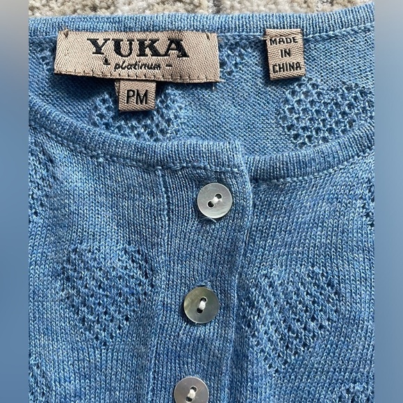 Yuca Paris Knit Pointelle Top NWT - Picture 5 of 12